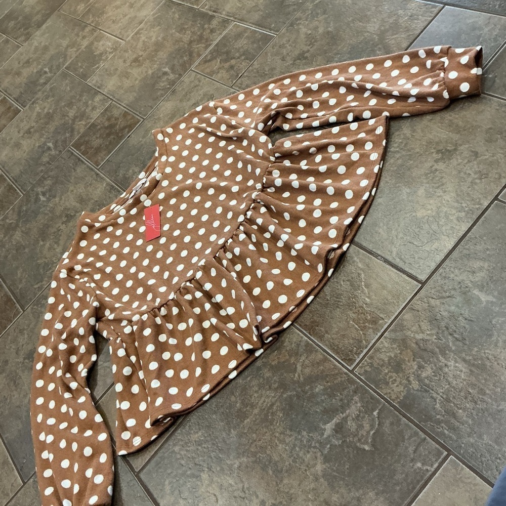 💰Make an offer, bundle and save💰 Joe Fresh Brown Polka Dot Sweater